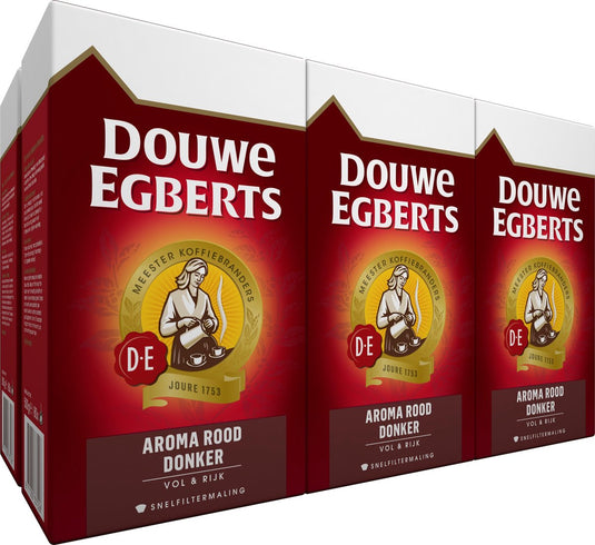 Douwe egberts aroma rood donker filterkoffie - 6 x 500 gram