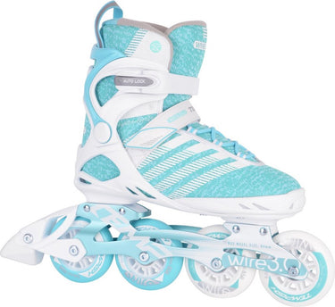 Tempish wire 3.0 84 dames skeelers – 4x84mm wielen – fitness inline skates – wit blauw – maat 38