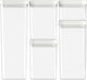 Curver kara voorraadbussen - set 0,5l + 2x1,2l + 1,8l + 2,4l - wit