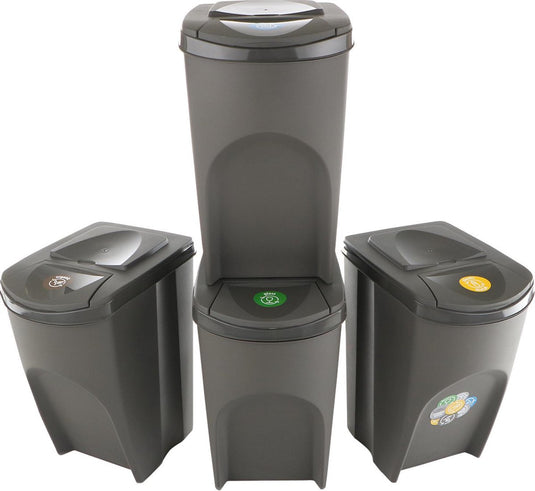 Prosperplast sortibox scheidingsbakken set 4x35l - grijs
