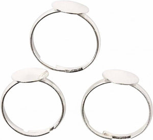Creativ company ring voor de vinger verzilverd 3 stuks