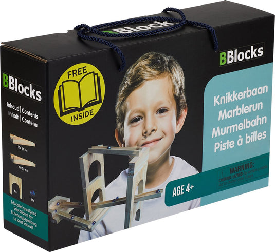 Bblocks houten knikkerbaan, 36dlg.