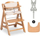 Hauck beta+ kinderstoelset - fsc®-gecertificeerd – hout - inclusief wielen en houten tafel - natural