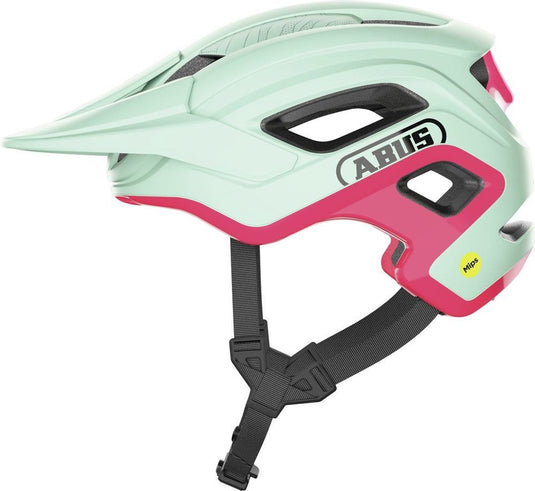 Abus fietshelm cliffhanger mips iced mint m - 54-58 cm - turquoise - geschikt voor gebruik op mountainbikes - 350 g