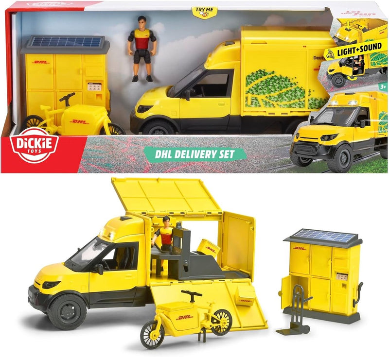 ギャラリービューアに画像をロードする, Dickie toys - bestelwagen dhl - postfiets - leveringen
