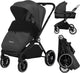 Lionelo mika 2in1 kinderwagen – wandelwagen reiswieg – omkeerbare zitting – compact opvouwbaar met zitje – xxl waterdichte luifel upf50+ – verstelbare rugleuning voetsteun – pu wielen met vering – inclusief accessoires set tot 22 kg