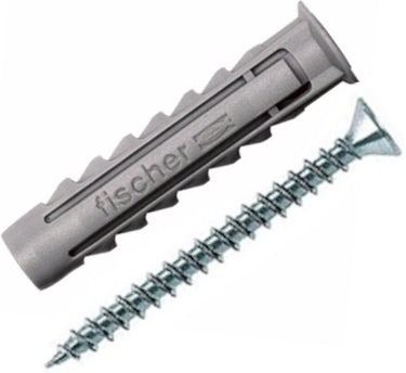 Fischer wandpluggen en schroeven wandpluggen en schroeven 20 onderdelen (5 x 25 mm)