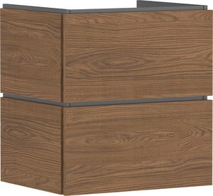 Hansgrohe xilesa e - badmeubel - 580 470mm maat - 2 lades - push-open lades - voor wastafel - cashmere oak