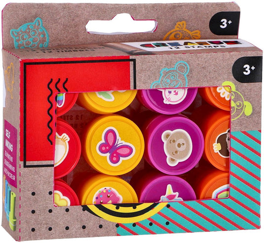 Creafun - stempels – 12 stuks inclusief inkt