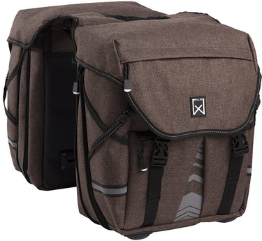 Willex bagagetas 1200 - dubbele fietstas s - 20 liter - bruin