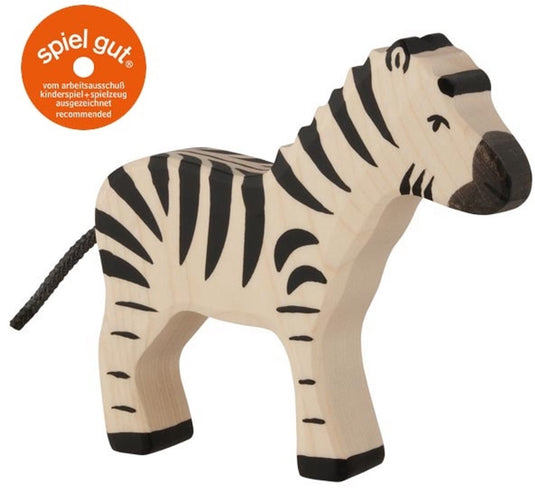 Holztiger wildernis - zebra - 14x3x14cm - houten figuur - handgemaakt