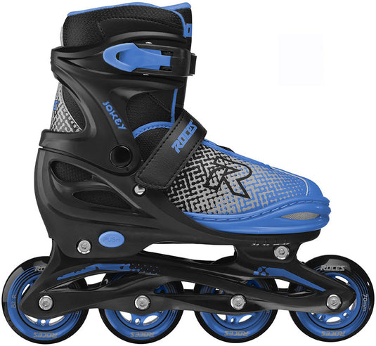 Roces jokey x verstelbare skeelers jongens – inline skates – meegroei skates – zwart blauw – maat 34-37