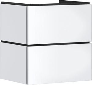 Hansgrohe xilesa e - badmeubel - 580 470mm maat - 2 lades - push-open lades - voor wastafel - mat wit