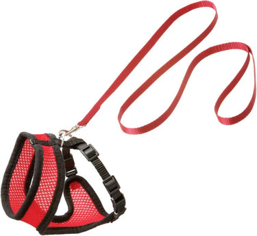 Flamingo kattentuigje harms set - rood zwart - 120cm x 15mm