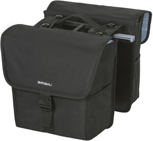 Basil dubbele fietstas go mik 32 liter - zwart