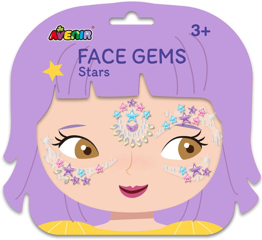 Avenir gezichtsstickers - ster - face gem - versier jezelf - 3 jaar