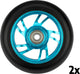 Black dragon stuntstep wielen set - spoked alu - blauw zwart
