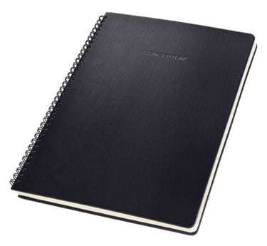 Sigel - spiraal notitieboek - conceptum - a4 - zwart - hardcover spiraal - 160 pagina's - ruit - 80 grams papier - si-co820