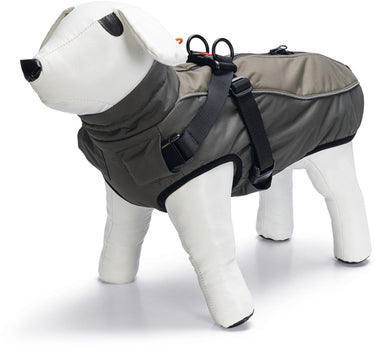Beeztees milo - hondenjas + hondentuig - grijs - 32 cm