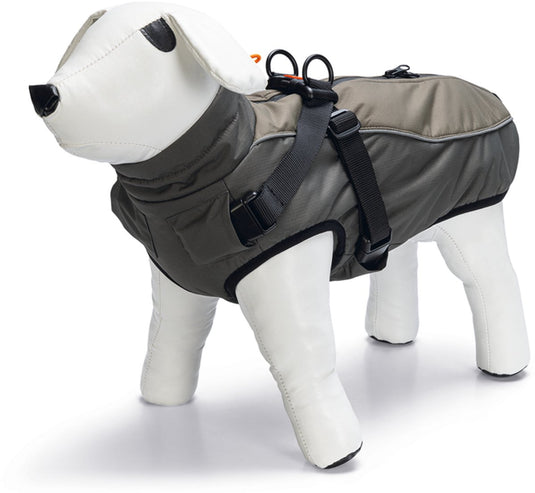 Beeztees milo - hondenjas + hondentuig - grijs - 32 cm