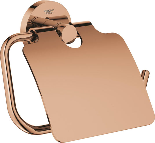 Grohe essentials toiletrolhouder - met deksel - warm sunset (glanzend brons) - 40367da1