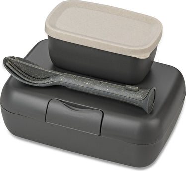 Koziol bio circulair lunchbox bestekset candy ready - grijs