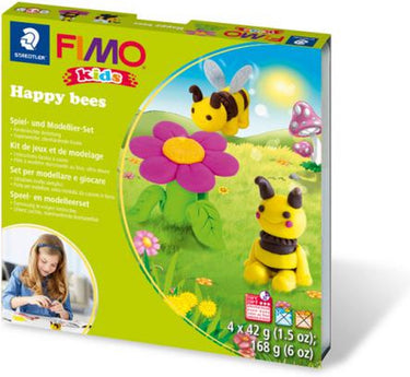 Fimo kids 8034 - ovenhardende boetseerklei - form play set happy bees