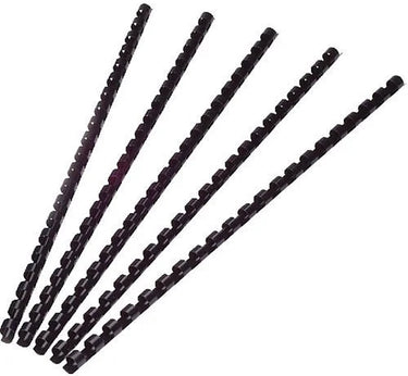 Q-connect bindrug 8mm 21 rings 100 stuks zwart