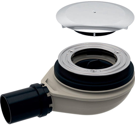 Geberit setaplano douchebakafvoer 40mm met deksel waterslot 30 mm chroom