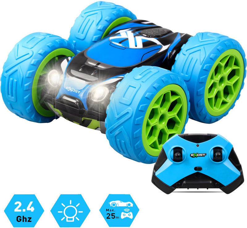 Afbeelding laden in galerijviewer, Exost rc 360 cross mx blauw - rc auto - bestuurbare auto - lichtgevende koplampen
