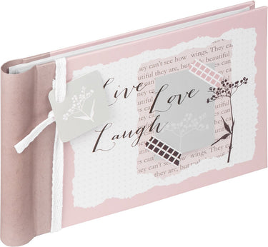 Walther ma-135 lovely - mini insteekalbum met spiraal - 36 foto's 10 x 15 cm - roze gedessineerd