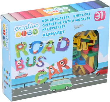 Creative kids alfabet kleiset voor kinderen 31-delig incuslief 26 lettervormpjes voor klei