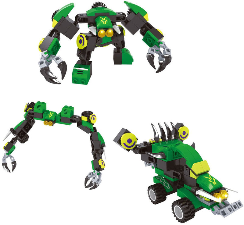 ギャラリービューアに画像をロードする, Lobbes speelgoed bv lobbes bouwset titan transformeer robot groen 76-delig speelgoed.
