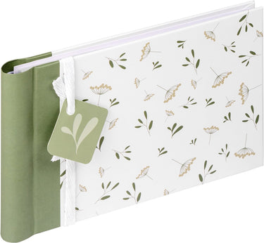Walther ma-134 flowers - mini insteekalbum met spiraal - 36 foto's 10 x 15 cm - wit groen gedessineerd