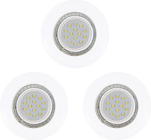 Eglo peneto - inbouwspotje - led - ø78mm. - wit - set 3 spots - inclusief lichtbronnen