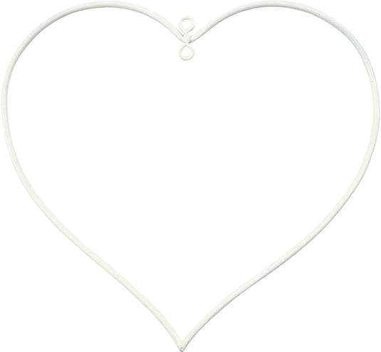 Creativ company cc metalen hart wit 13x13cm 10 stuks