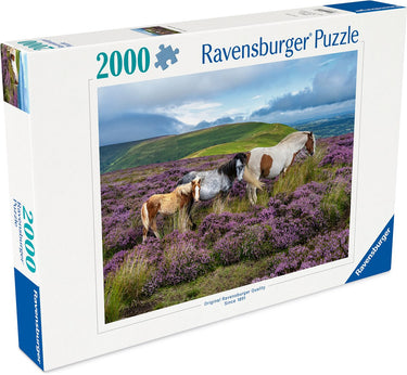 Ravensburger legpuzzel wild horses in the heather - 2000st.
