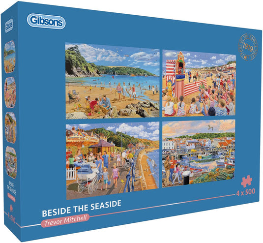 Gibsons legpuzzel beside the seaside 4x500 stukjes puzzelplezier.