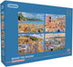 Gibsons legpuzzel beside the seaside 4x500 stukjes puzzelplezier.