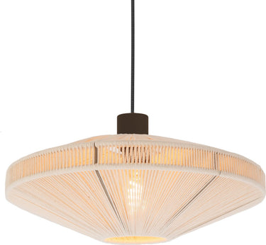 Eglo orimini hanglamp - e27 - ø 38 cm - crème brons - textiel