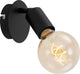 Briloner pearl - wandlamp - plafondspot - retro vintage - spotje draaibaar - e27 fitting - metaal - zwart - ⌀10cm