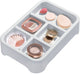 Idesign - eco tray lade organizer 5 vaks - gerecycled kunststof - grijs -