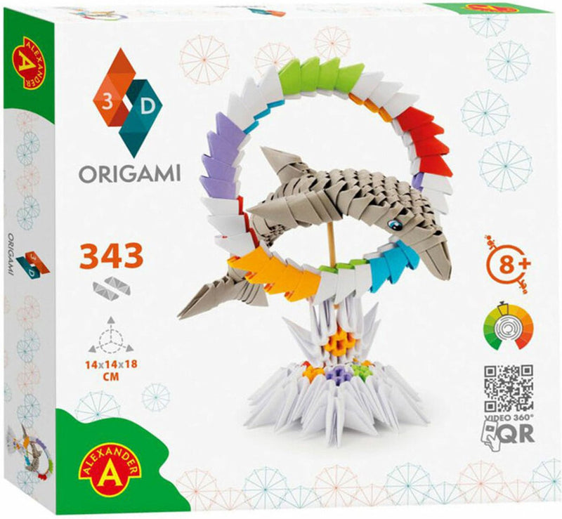 Afbeelding laden in galerijviewer, Alexander toys origami 3d - dolfijn, 343dlg.
