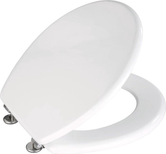 Wenko wc bril prima - wit mdf - fsc hout - rvs scharnieren - toiletbril - toiletzitting - wit