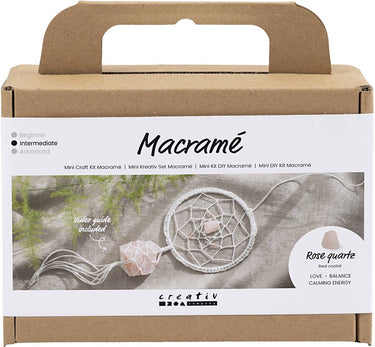 Creativ company cc mini hobbyset macramé dromenvanger met rozenkwarts