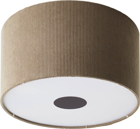 Brilliant tony - plafondlamp - e27 max 1x25w - ribstof - grijs - 45cm
