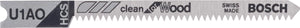 Bosch - decoupeerzaagblad u 1 ao clean for wood - 3 stuks