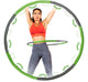 Tunturi fitness hoelahoep - fitness hoepel - fitness hulahoop - 1,5 kg - groen grijs - incl. gratis fitness app