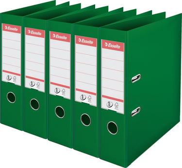 Esselte nr.1 vivida ordner - rugbreedte 75 mm - voordeelverpakking (5 stuks) - groen