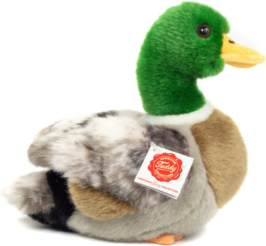 Teddy hermann hermann teddy knuffeldier wilde eend - zachte pluche stof - premium knuffels - bruin groen - 24 cm - eenden vogels